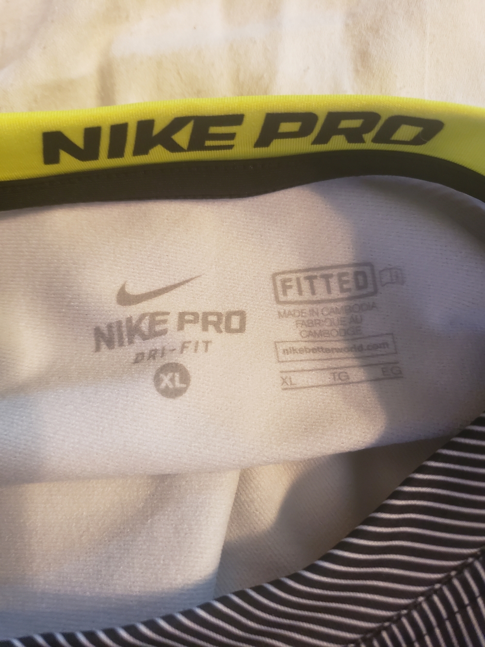 Nike Men's Long Sleeve Training Top — Gray with Neon Yellow Accents - Picture 2 of 7